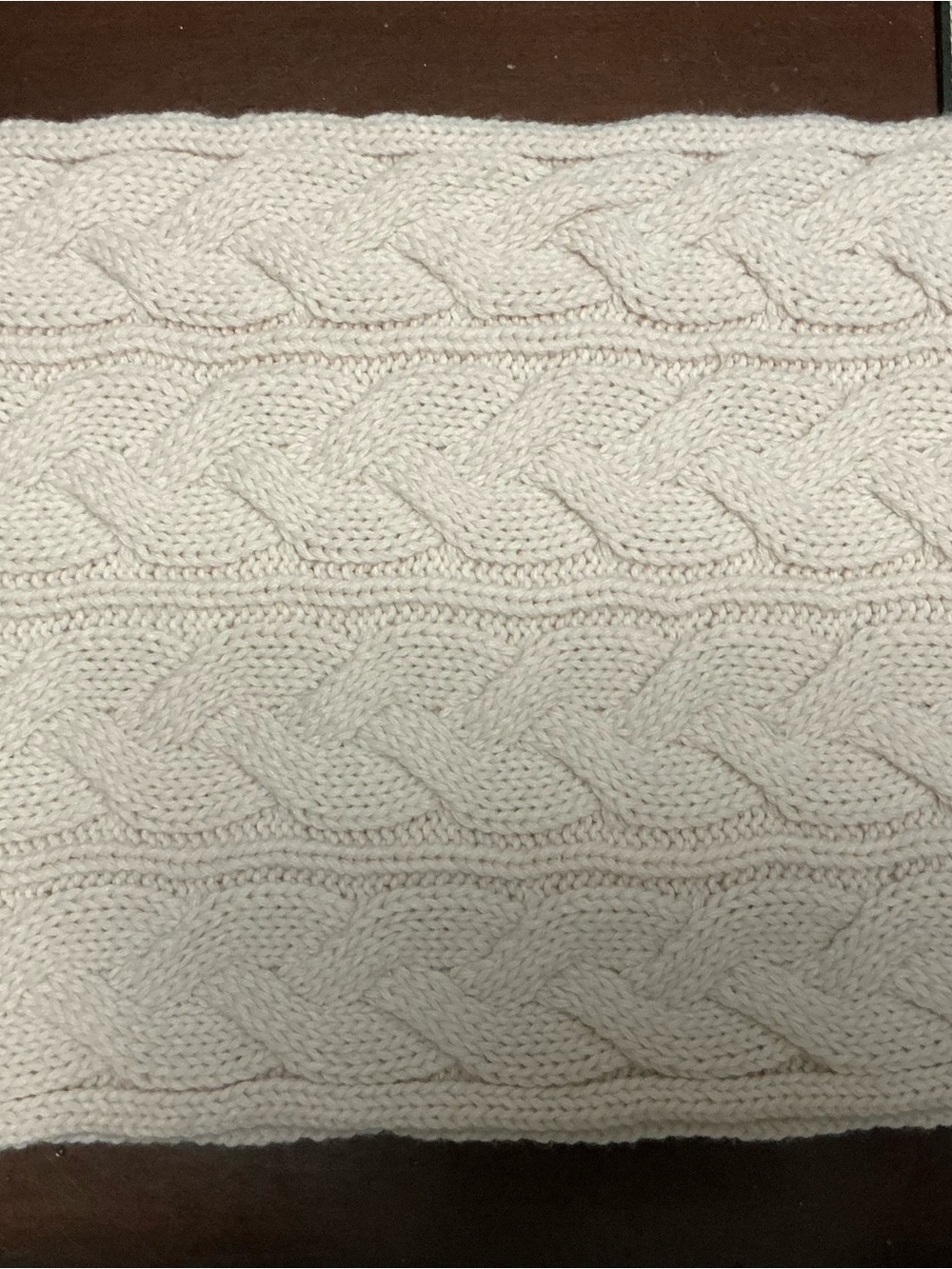 Indigo pale Pink Cable Knit Scarf